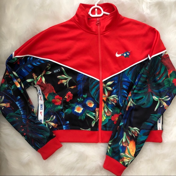 Nike red floral jacket Clearance